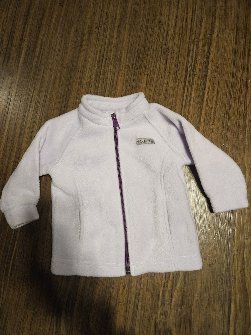 Columbia Light Lavender Fleece Jacket with Purple Zip